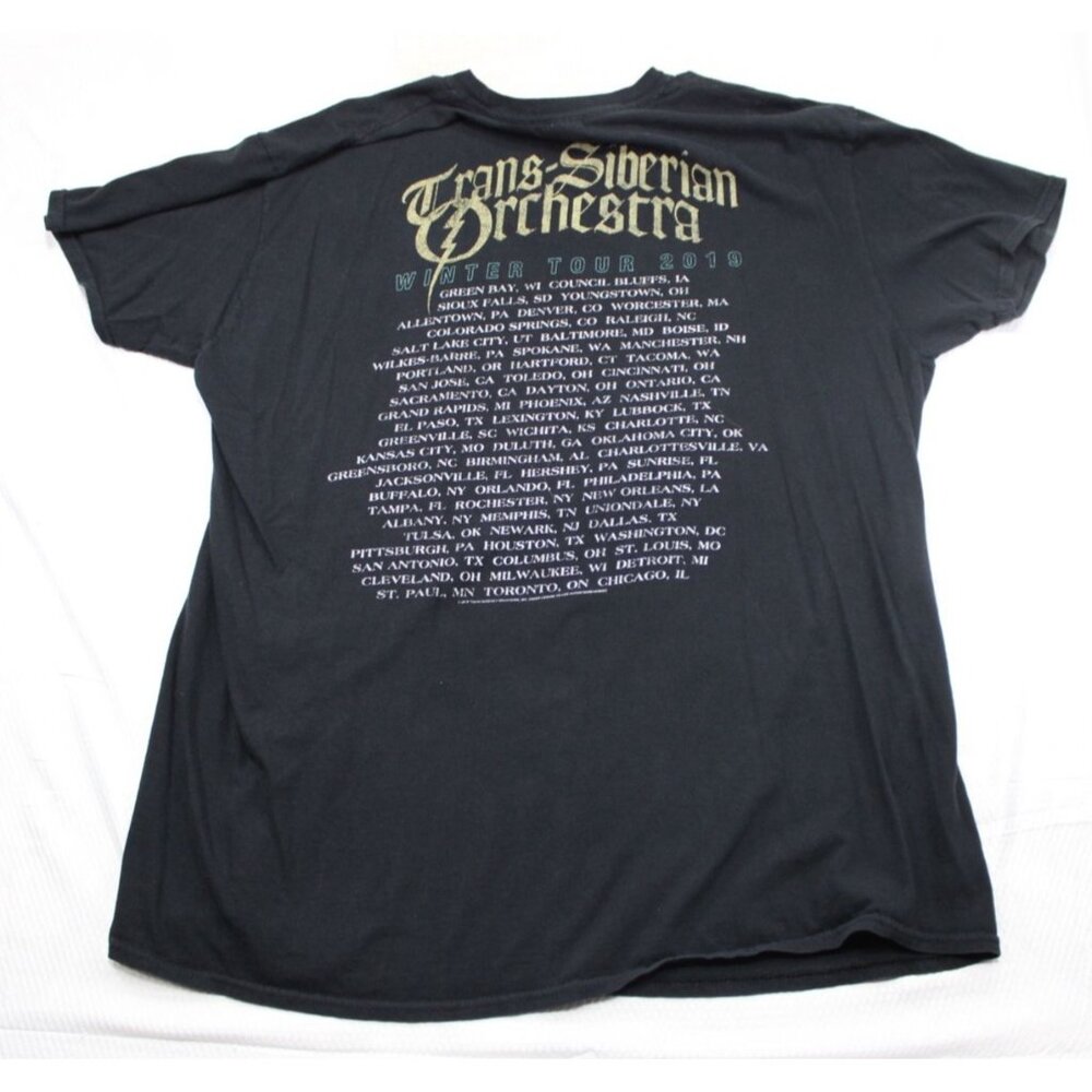 Trans-Siberian Orchestra Winter Tour 2019 Gildan Softstyle T-Shirt 2XL Black - Picture 6 of 7